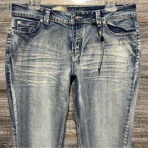 New ViVi Diva Rhinestone Pocket Blue Jeans Size 15 Bling Shine • New with Tags